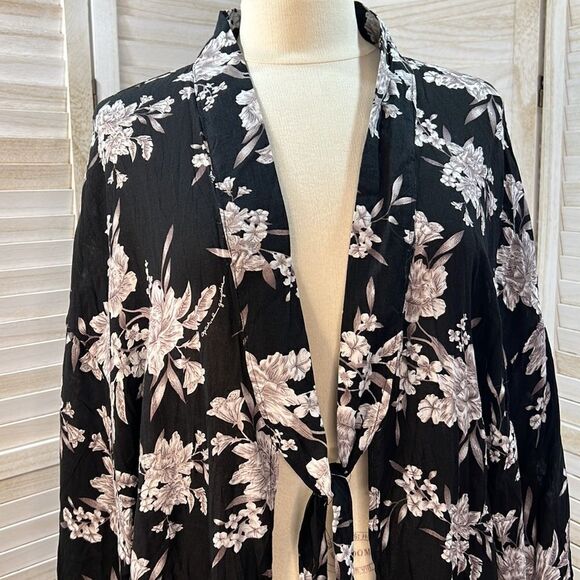 3/$25 Spiritual Gangster Maya Floral Kimono Duster OS - Picture 3 of 13